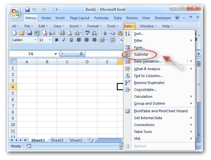 How To Do Subtotals In Excel